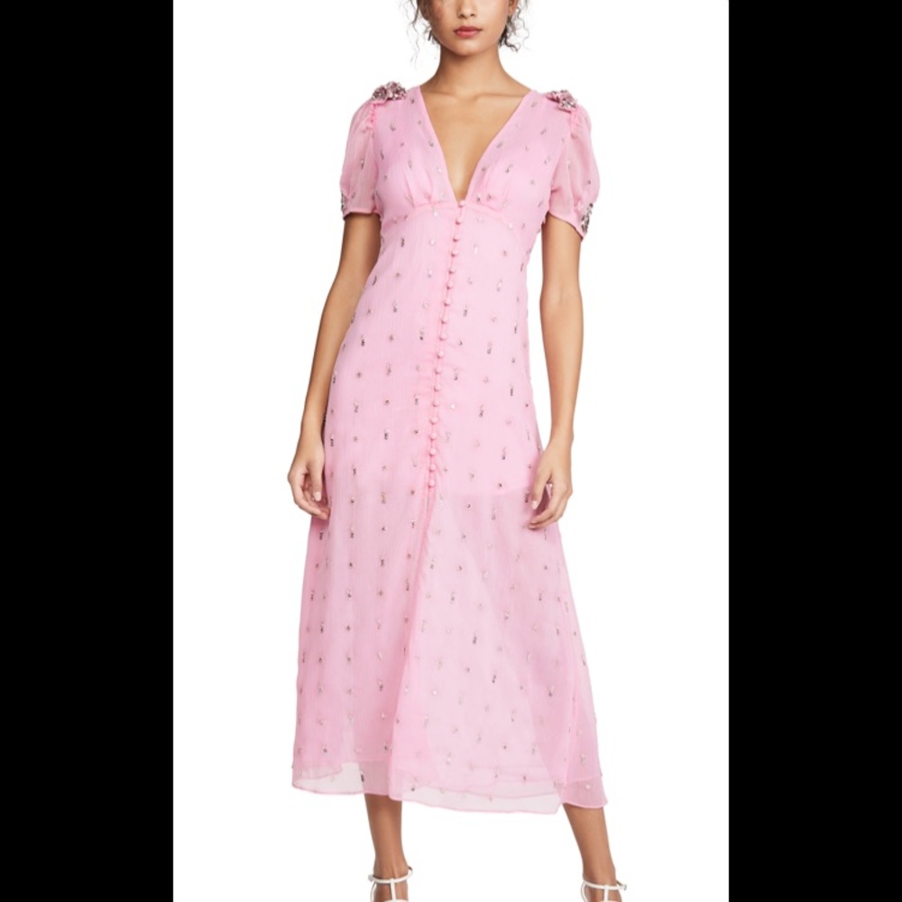 Loveshackfancy Delaney Dress - Fuchsia - size 2